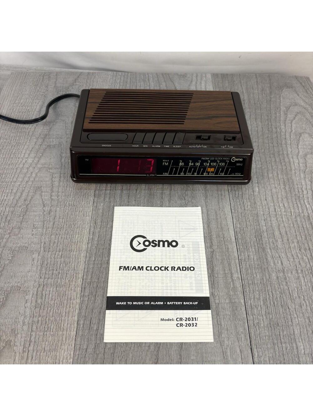 Cosmo FM/AM LED Digital Clock Radio CR2032